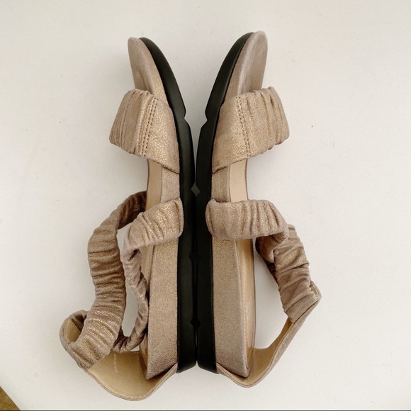 Eileen Fisher Dylan Metallic Suede Strap Sandals - Picture 8 of 10